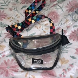 Vans Fanny Pack with colorful checkers and embroidered logo clear bag rainbow